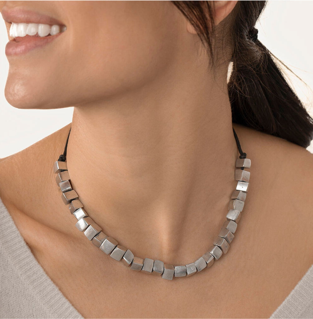 Multi Mini Squares Adjustable Necklace