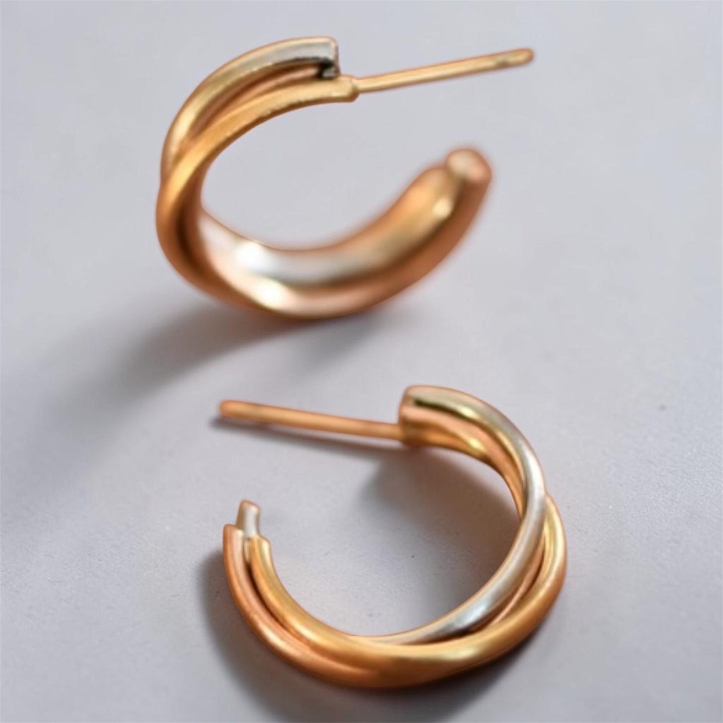 Triple Skinny Hoops Earrings