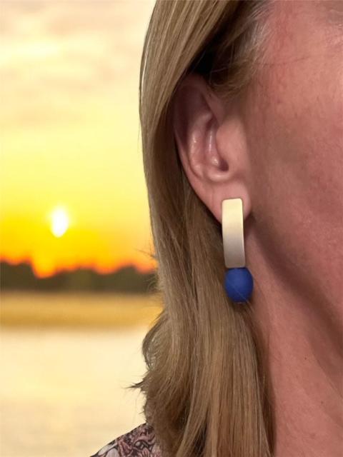 Mate Gold and Resin Earrings