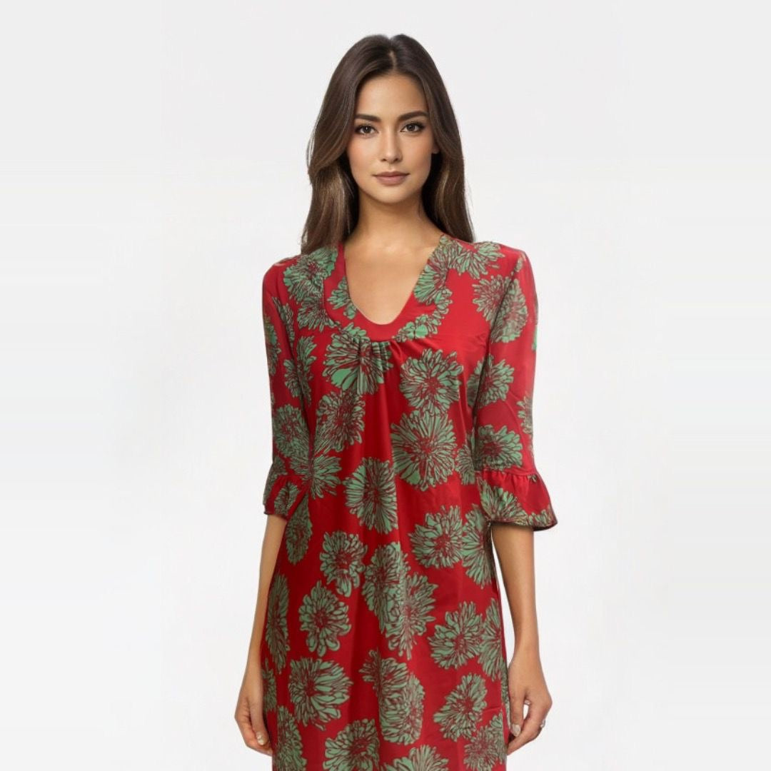 Pink and Green Dress