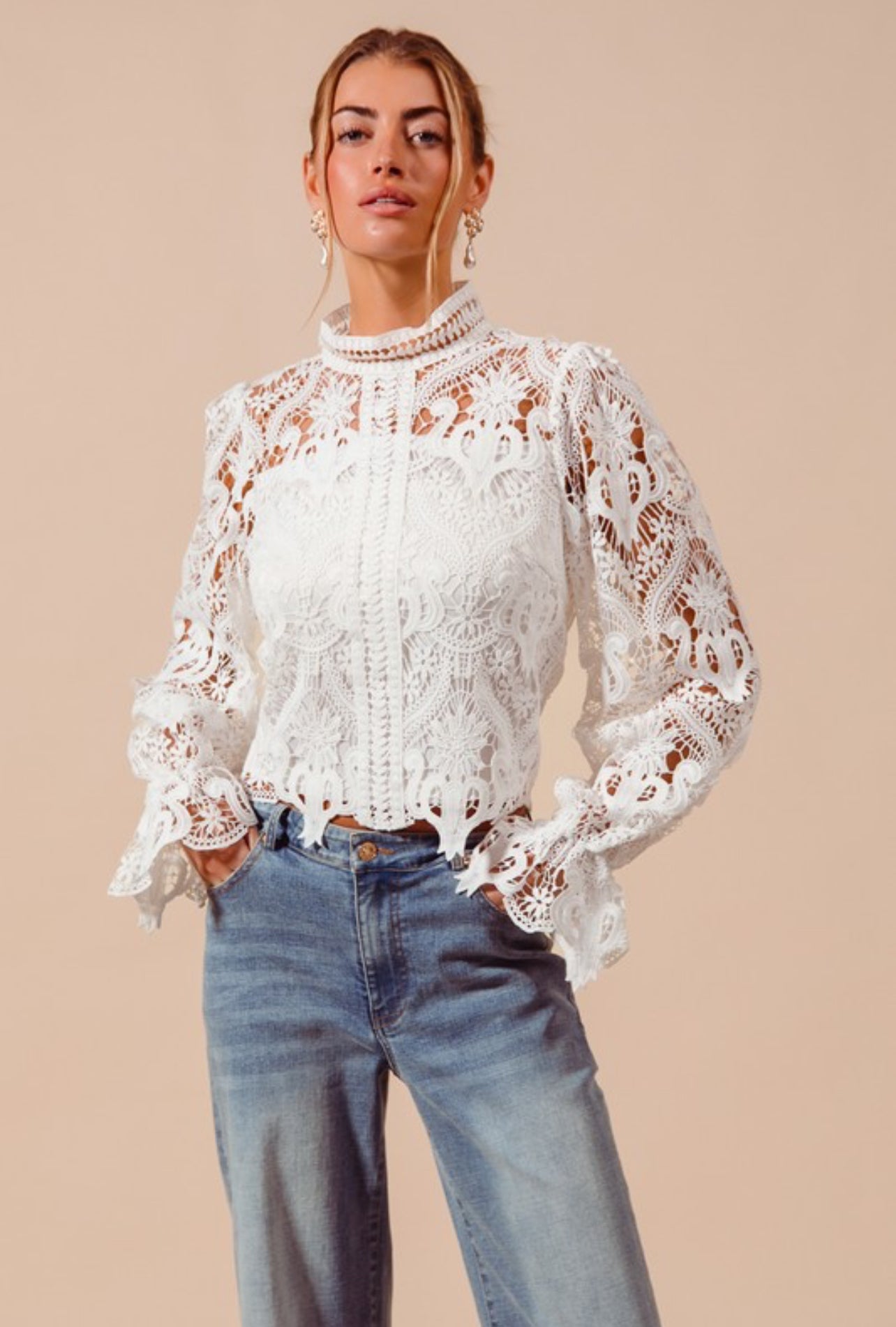 White Lace Blouse