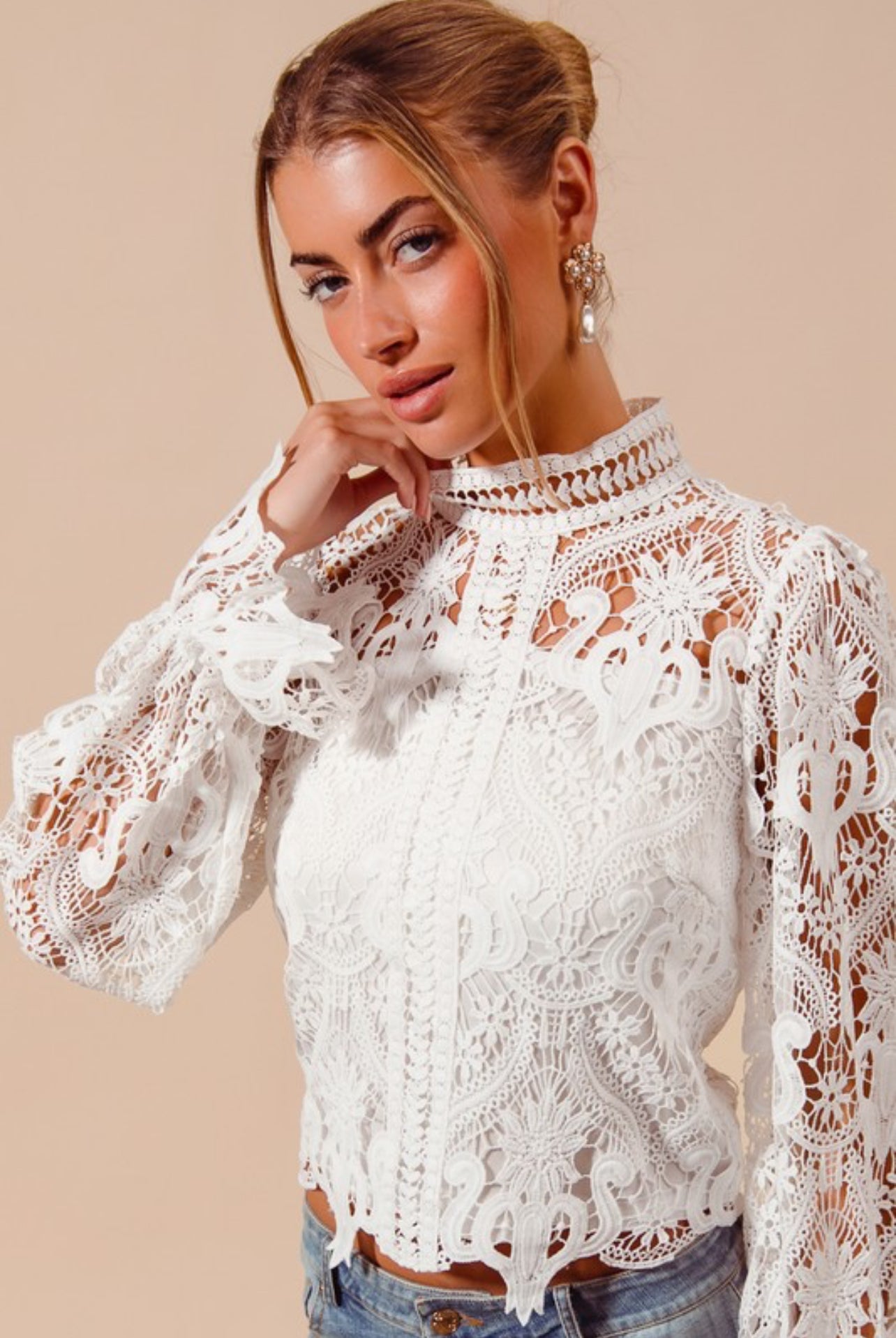 White Lace Blouse