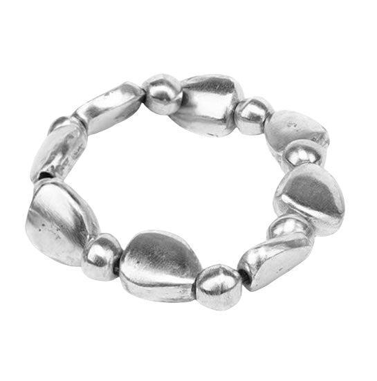 Elastic Irregular Rectangles and Spheres Bracelet