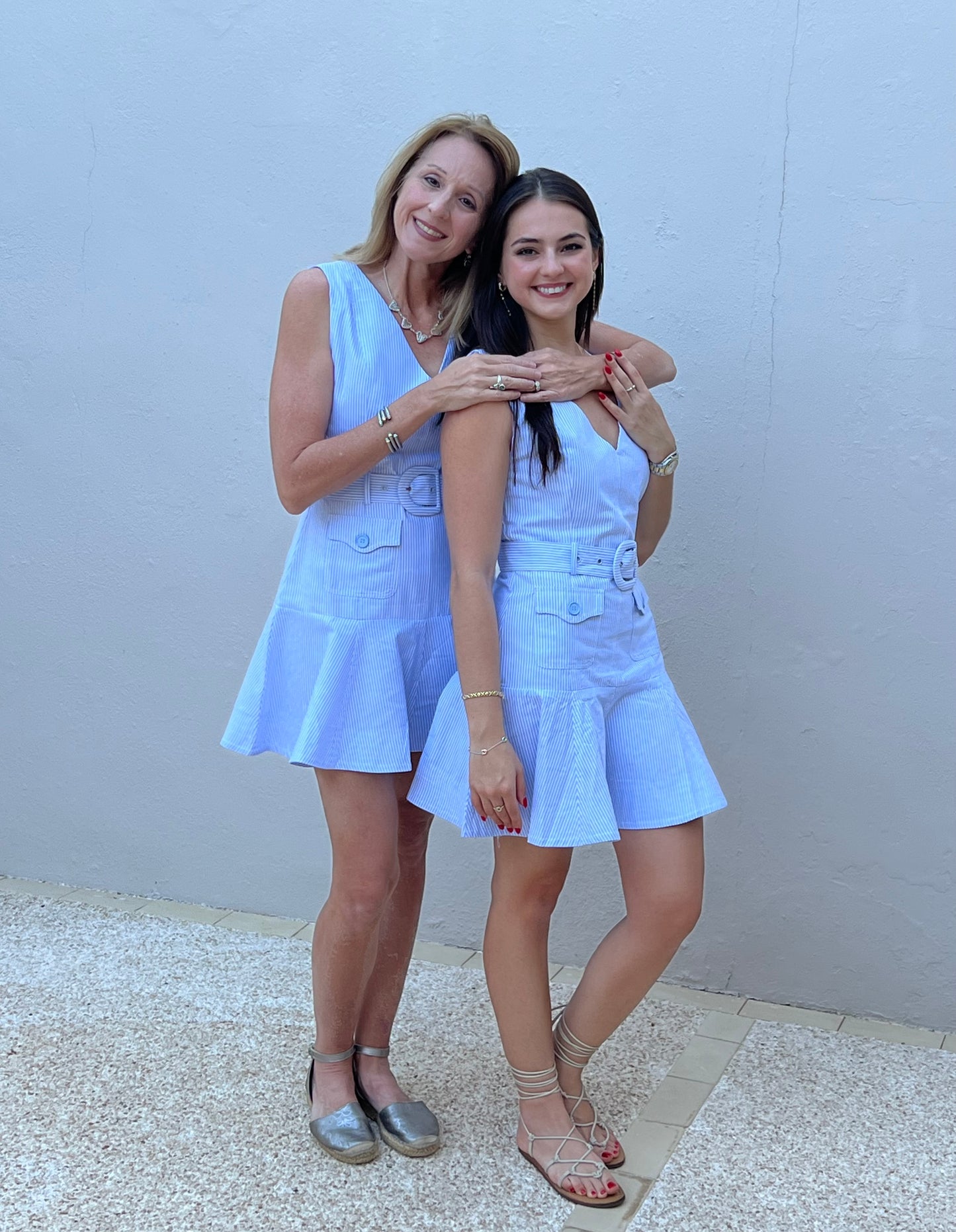 Blue & White Short Dress