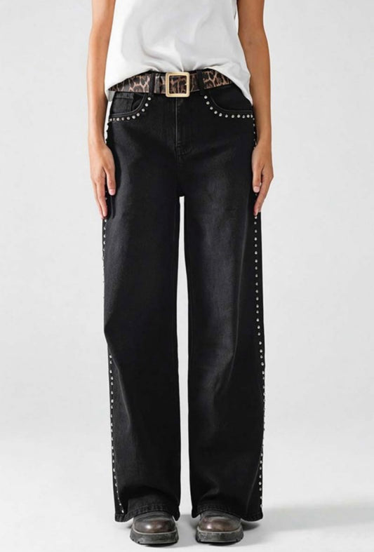 Black Jeans with Rhinestones