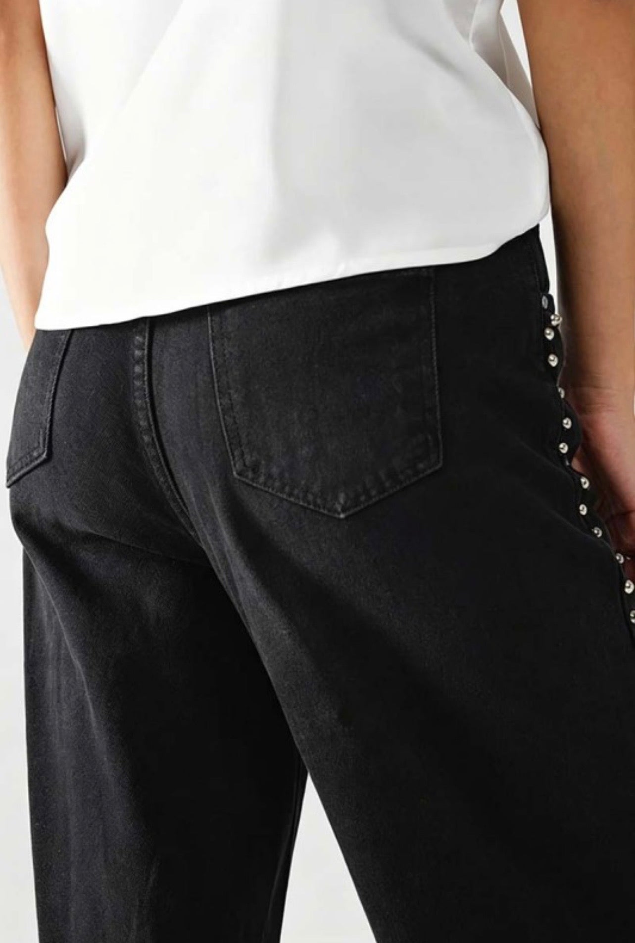 Black Jeans with Rhinestones
