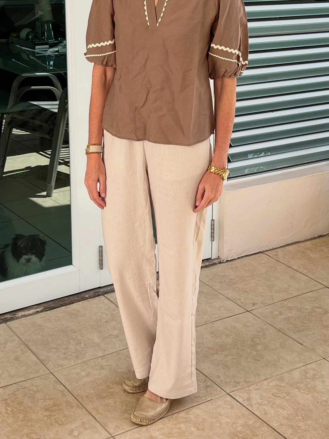 Linen Cream Pants