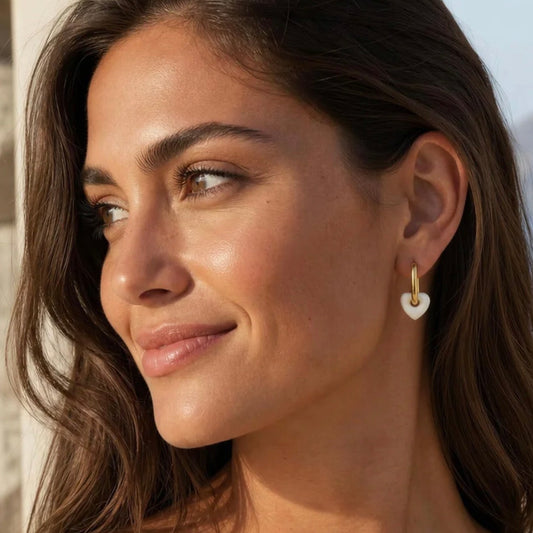 Little White Hearts Earrings