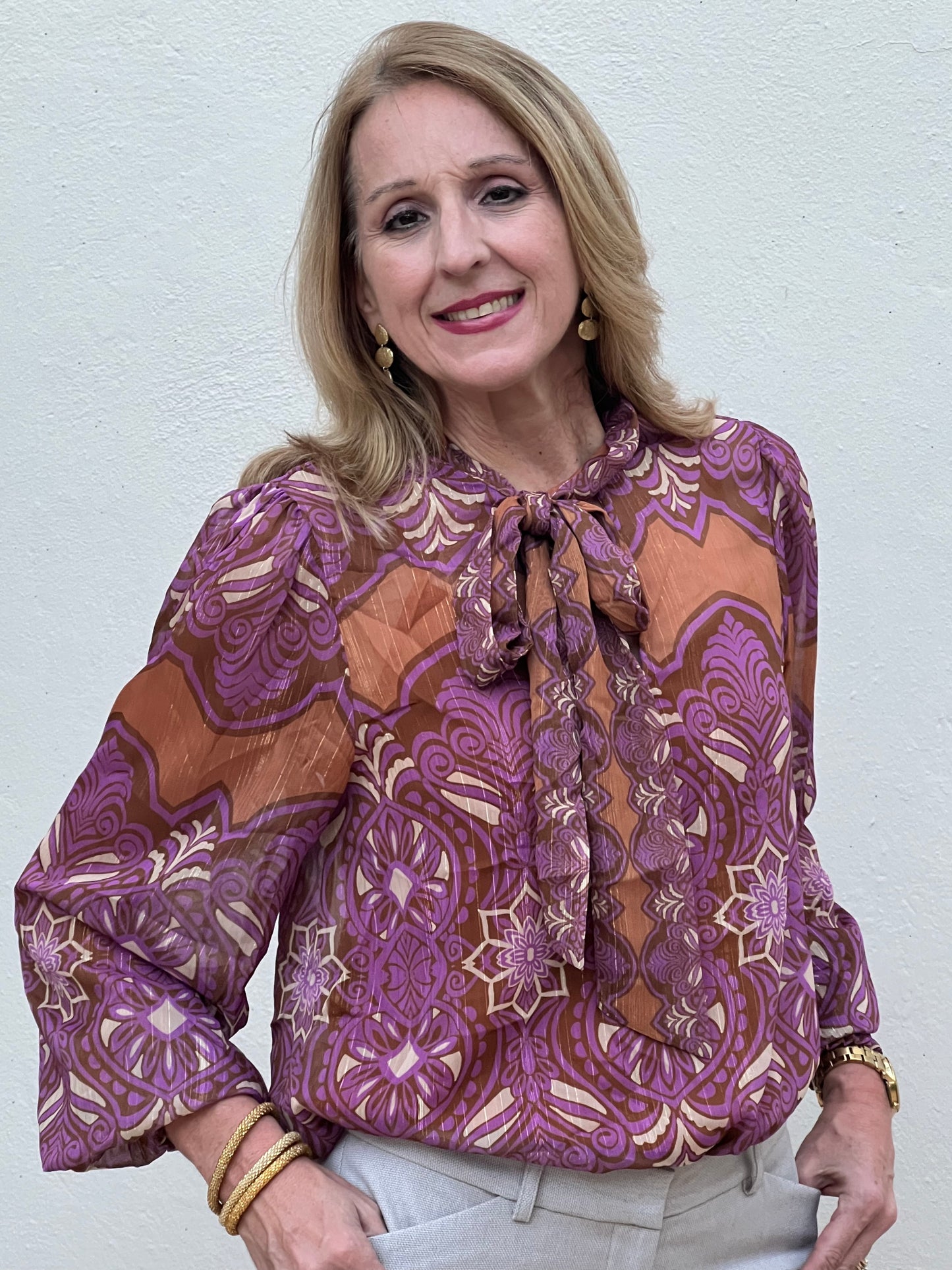 Rust Purple Blouse