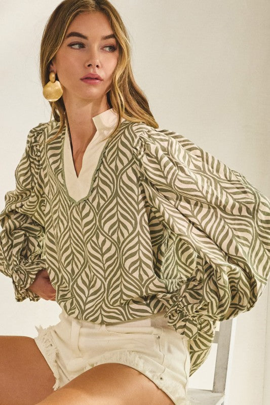 Olive and Cream Shirt