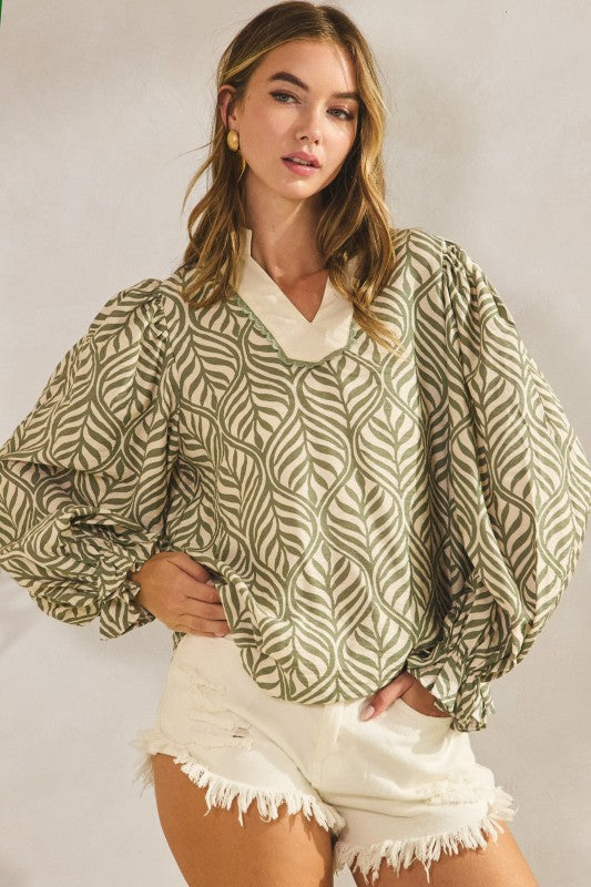 Olive and Cream Shirt