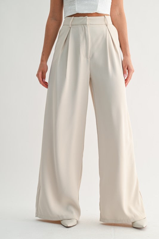 Ivory Palazzo Pants