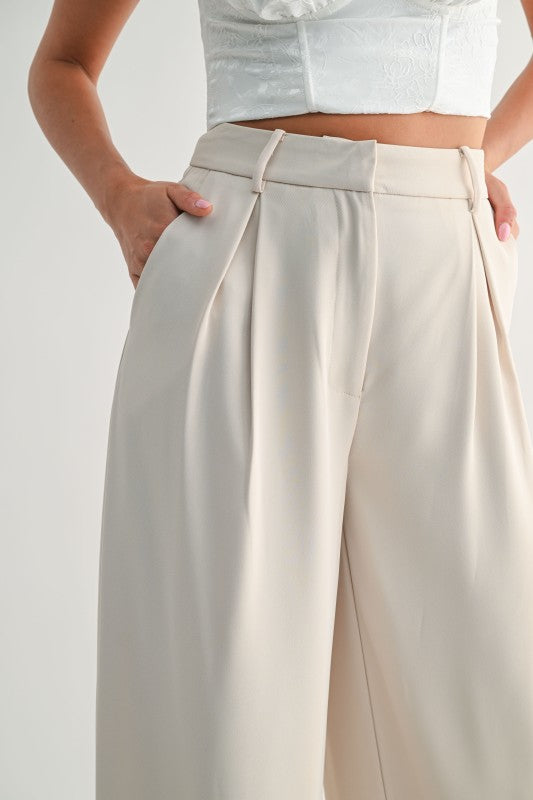Ivory Palazzo Pants