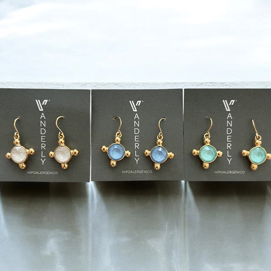 Cross Shape Stone Earrings