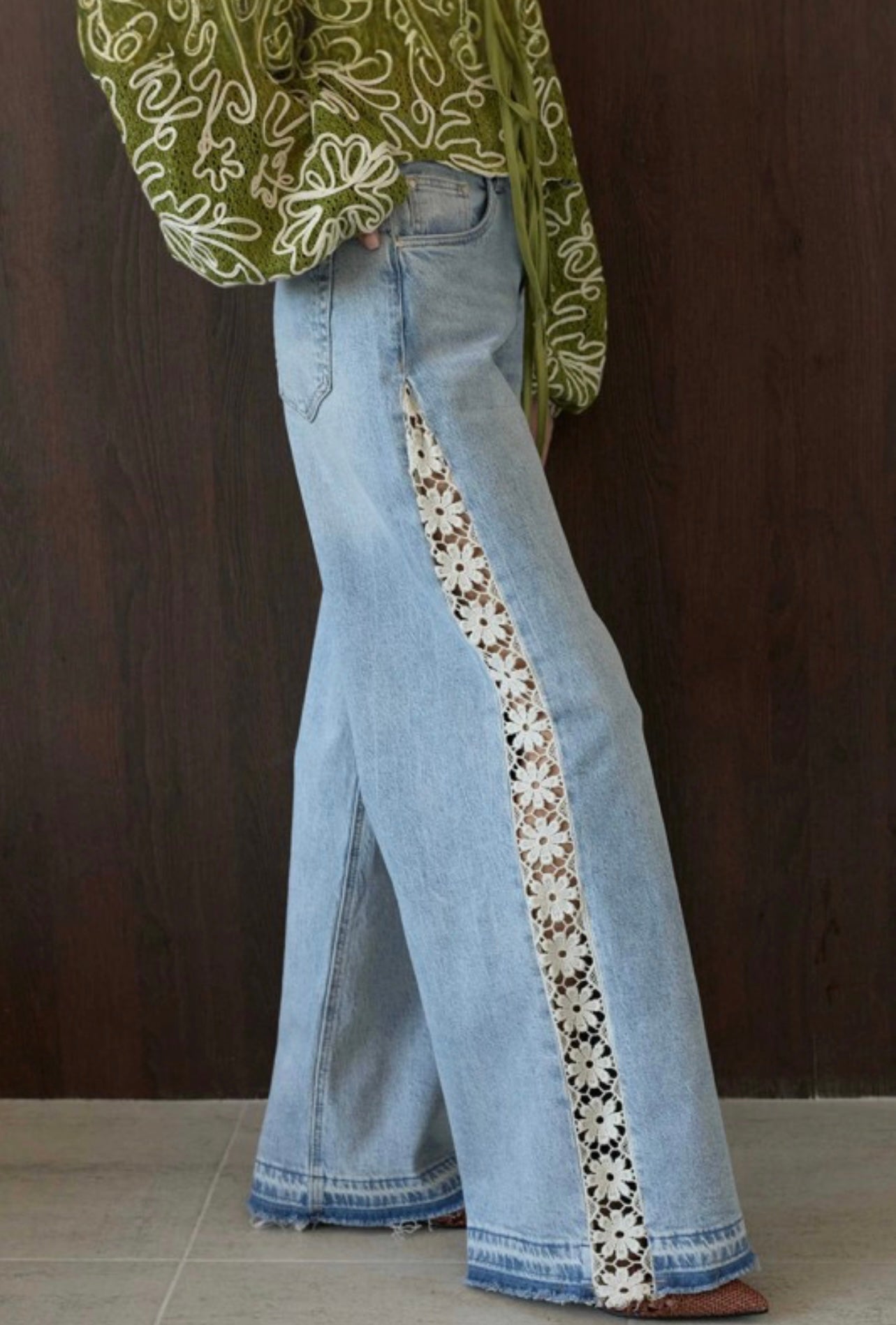 Lace Blue Jeans