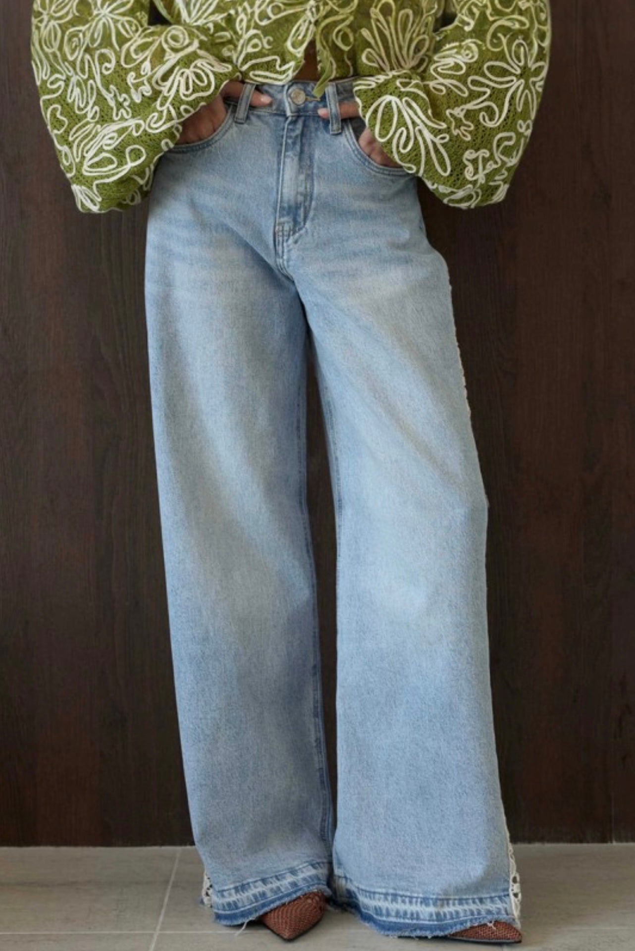 Lace Blue Jeans