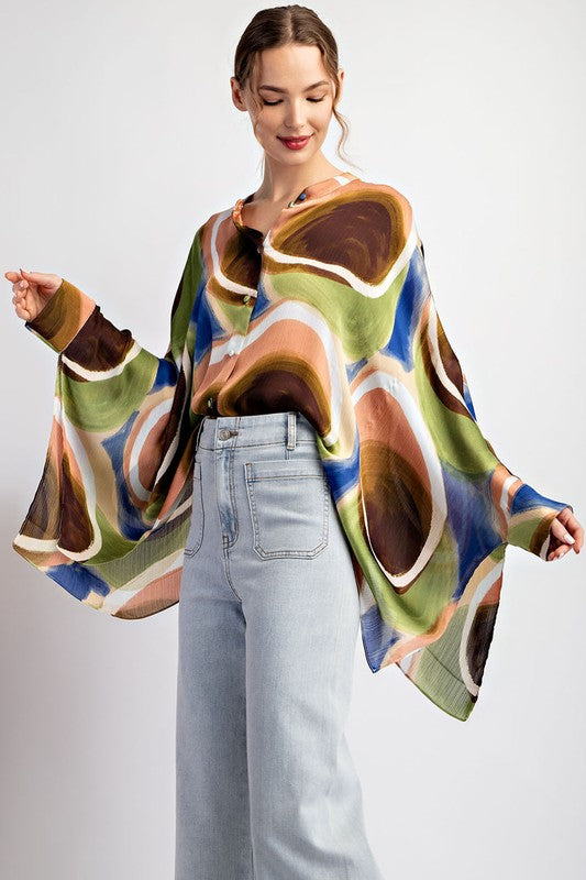 Loose Fit Button Down Shirt