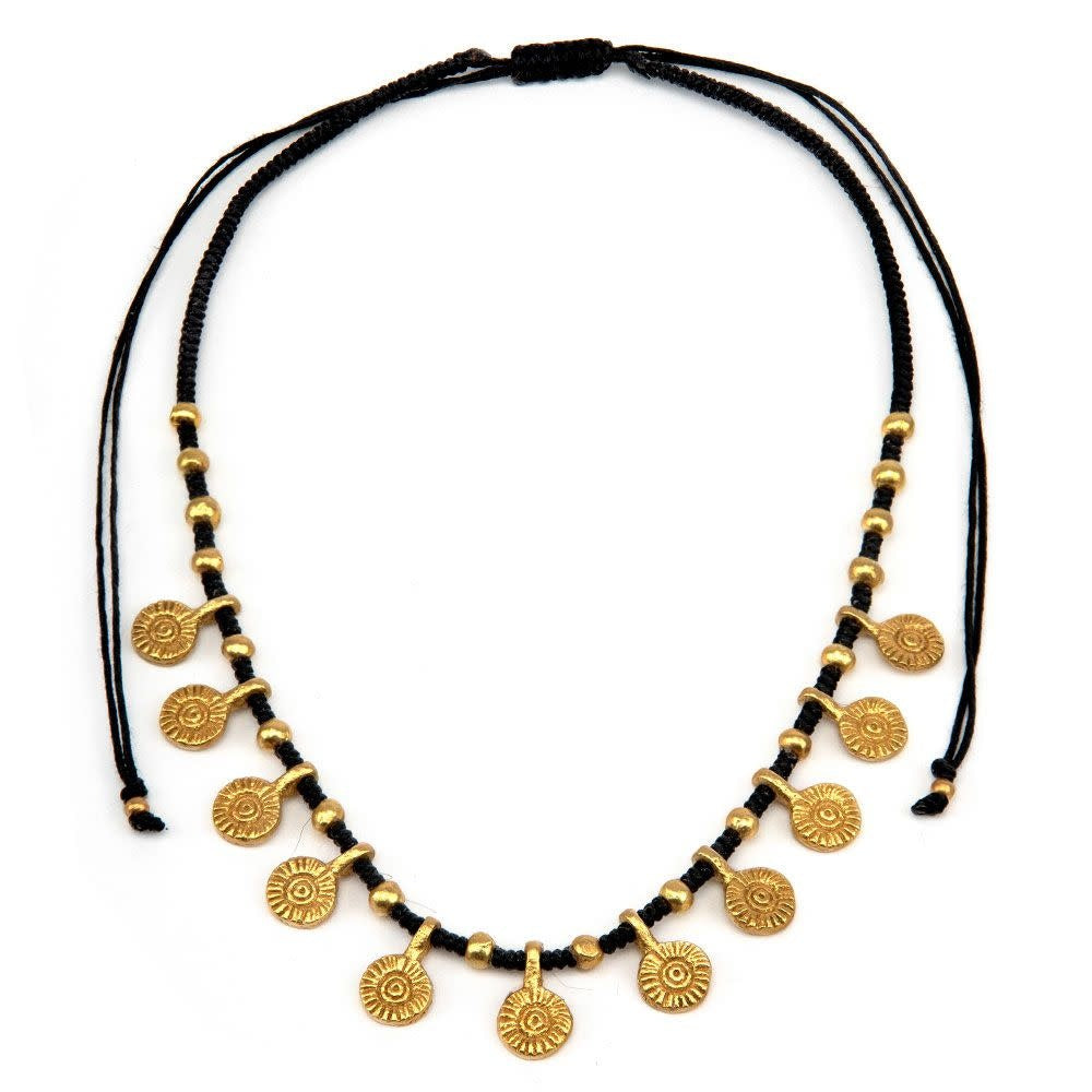 Macrame Coins Necklace