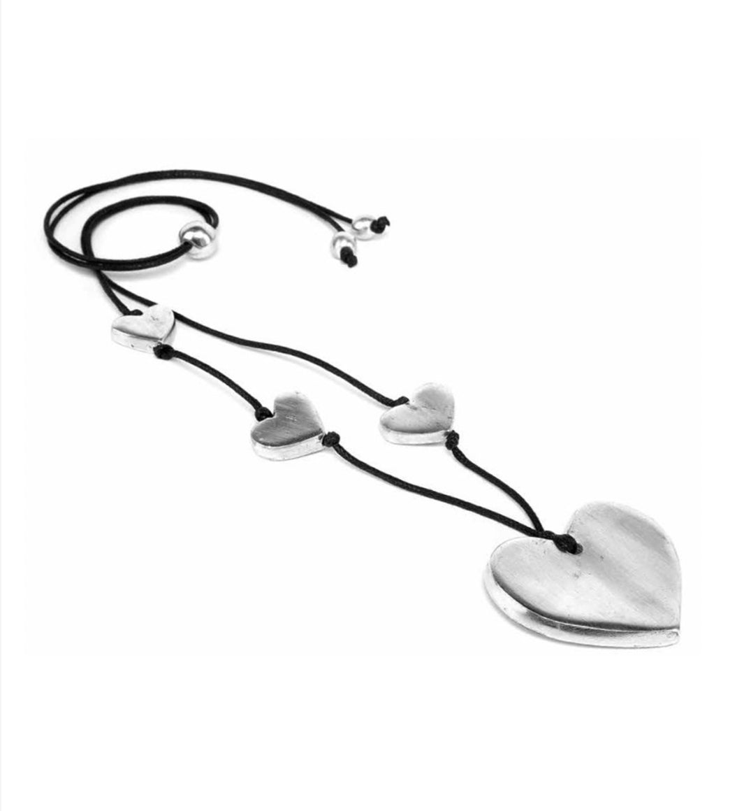 Four Hearts Aluminum Necklace