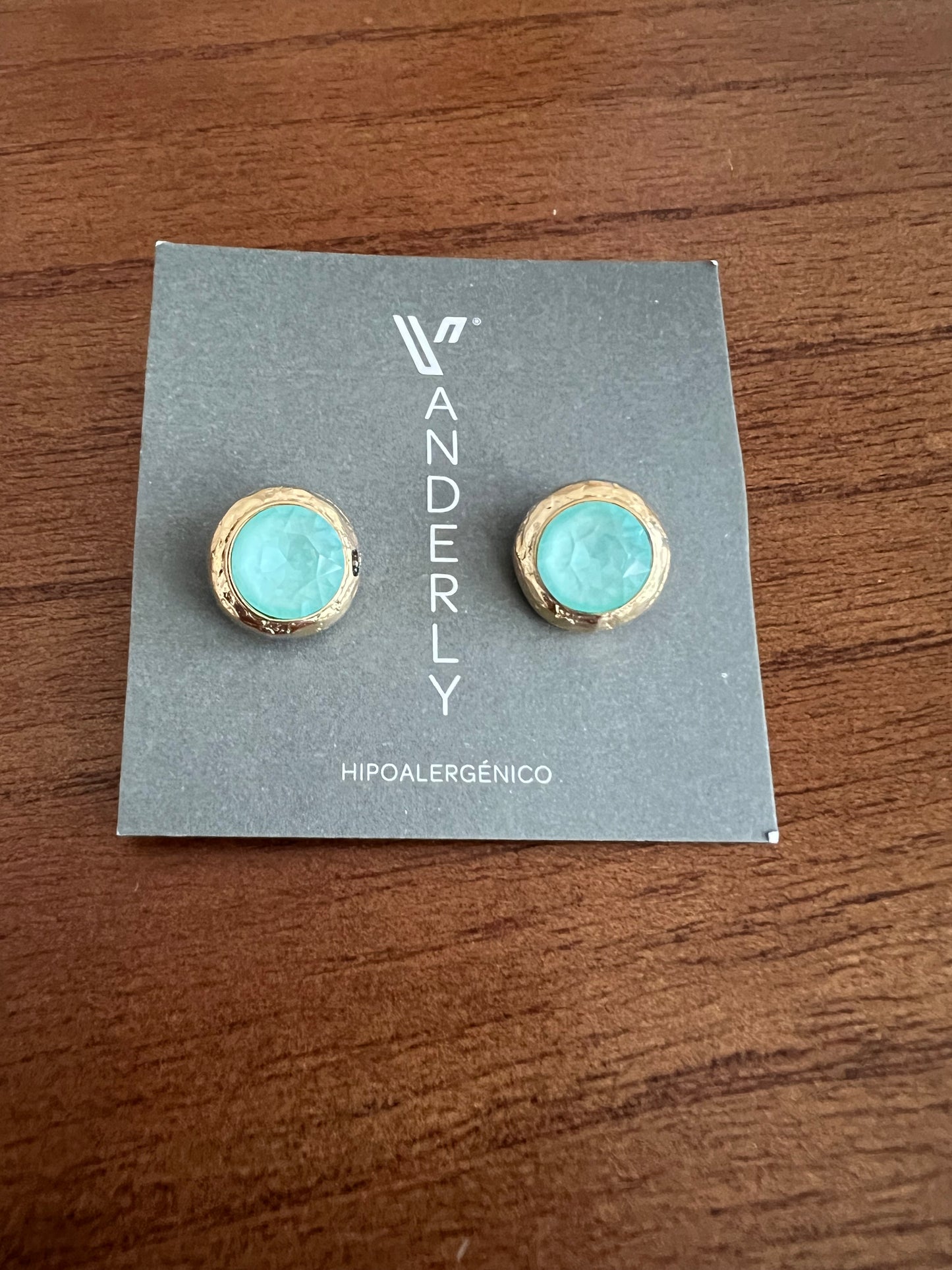 Small Stone Round Earrings