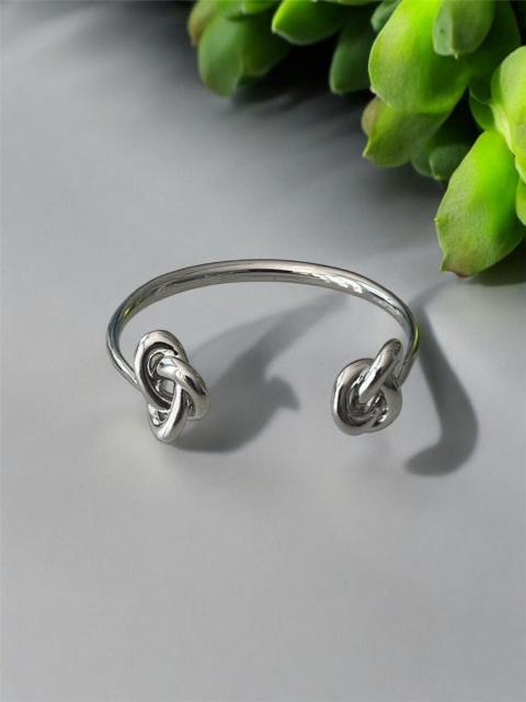 Knot silver and gold Bangles