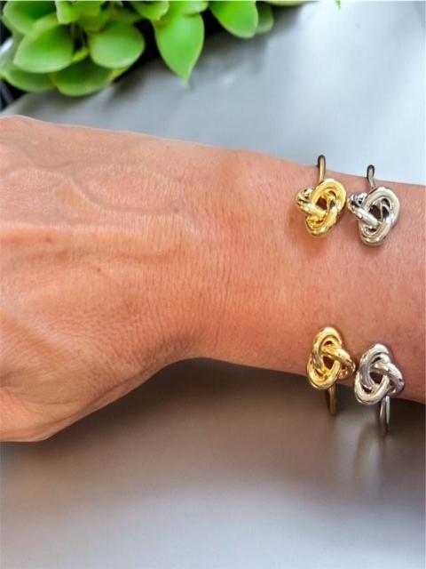 Knot silver and gold Bangles