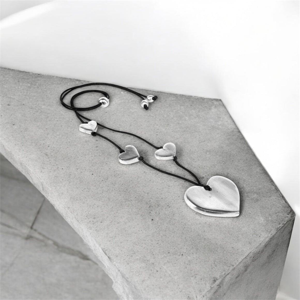 Four Hearts Aluminum Necklace