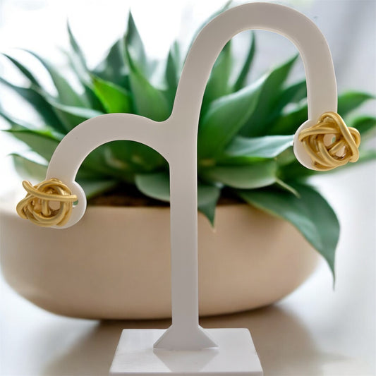 Mate Gold Nest Stud Earrings