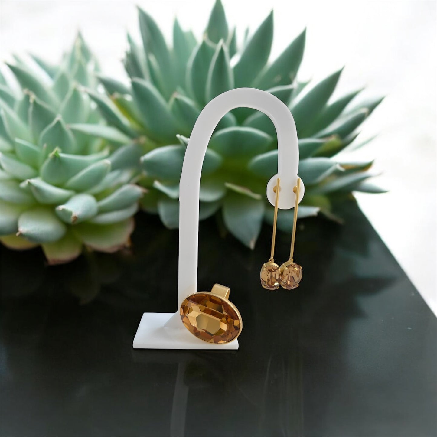 Big Brown Topaz Ring