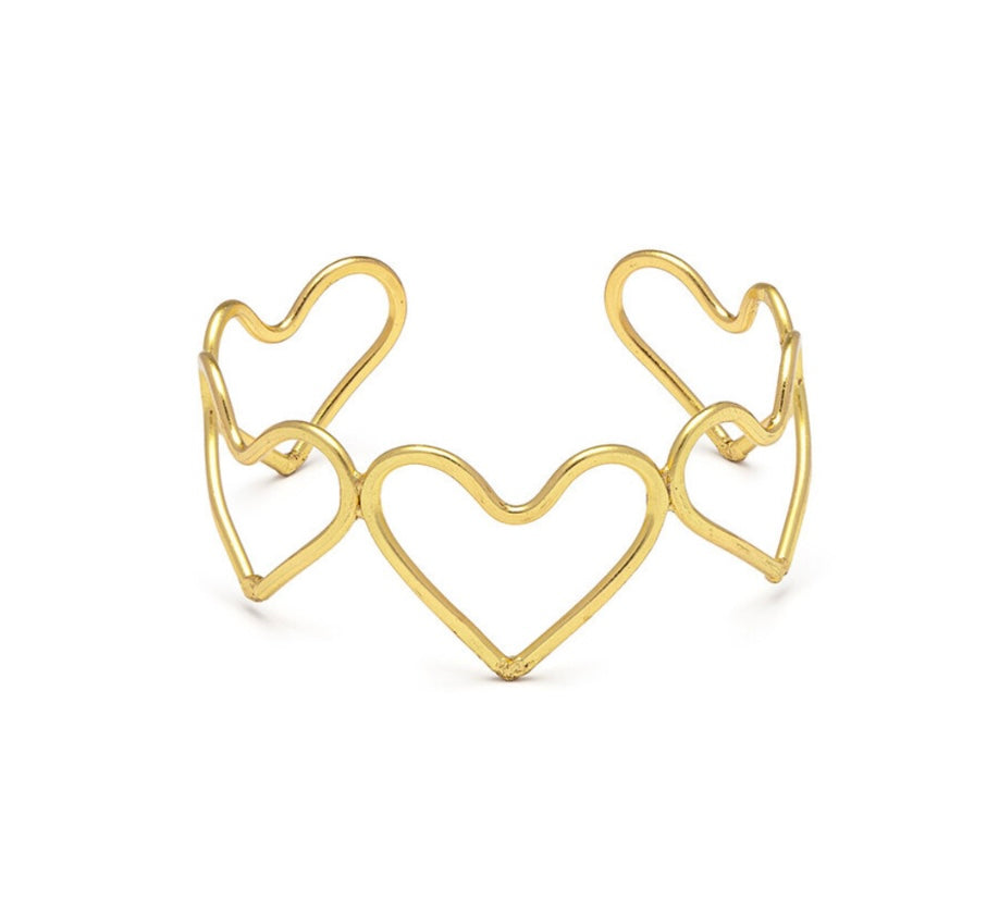 Hearts Bangle Bracelet